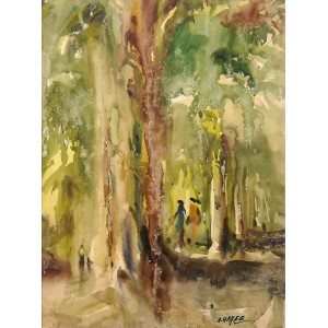 Abdul Hayee, 30 x 22 inch, Watercolor on Paper, Landscape Painting, AC-AHY-057 Abdul Hayee, 30 x 22 inch, Watercolor on Paper, Landscape Painting, AC-AHY-057